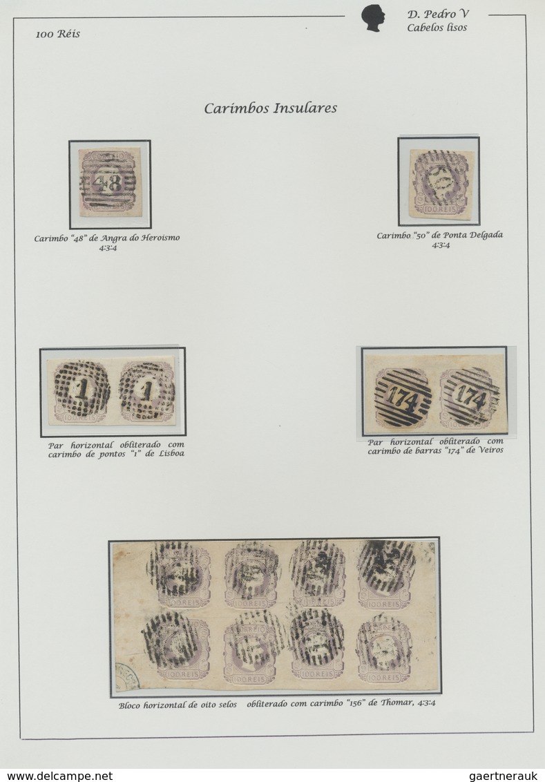 O/Br/Brfst/*/(*) Portugal: 1855/1862, PEDRO ISSUES, High-class And Deeply Specialised Collection Of The 1855-1856 Iss - Lettres & Documents
