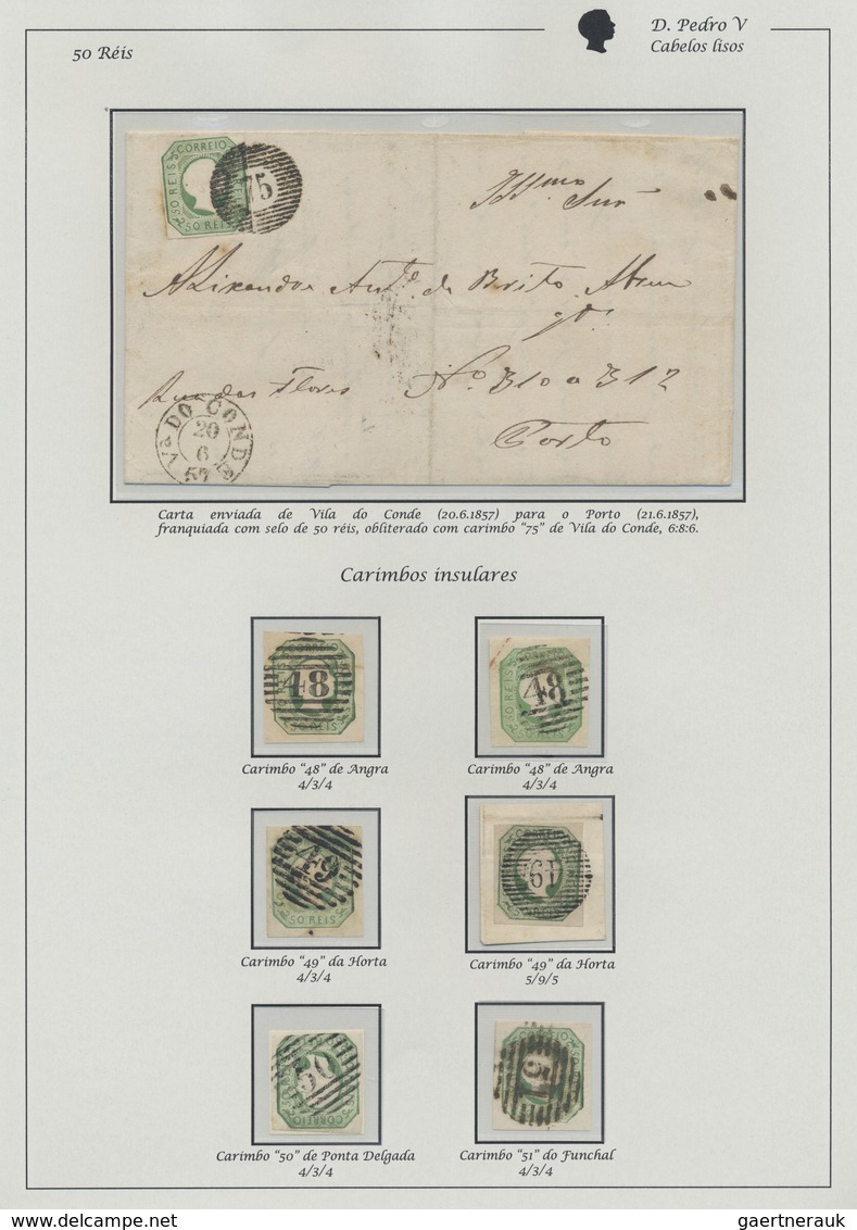 O/Br/Brfst/*/(*) Portugal: 1855/1862, PEDRO ISSUES, high-class and deeply specialised collection of the 1855-1856 iss