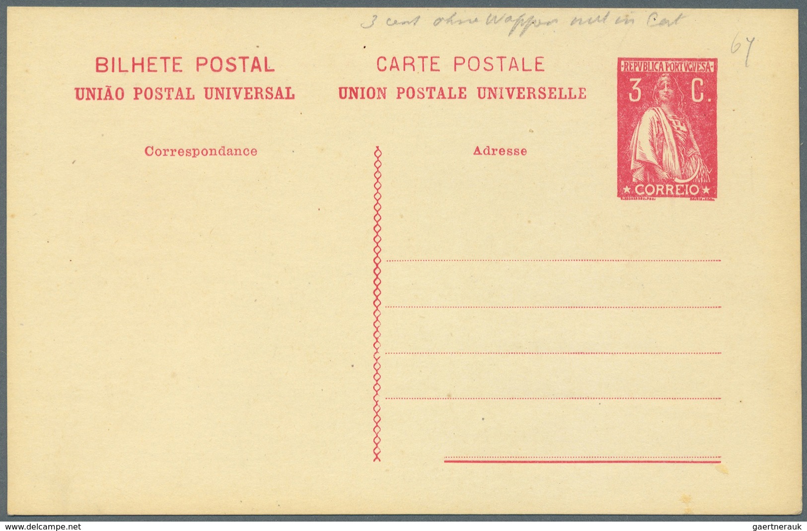 GA Portugal: 1878/1935, Lot Of Ca. 70 Postal Stationery Used And Unused, Incl. Good Used Double Cards, - Lettres & Documents