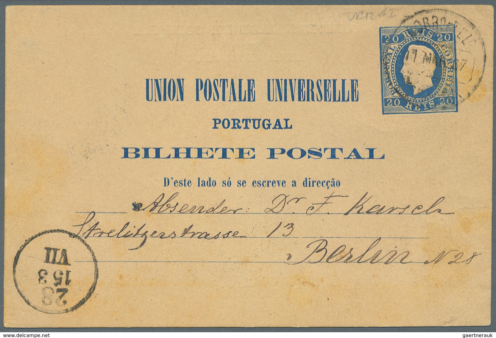 GA Portugal: 1878/1935, Lot Of Ca. 70 Postal Stationery Used And Unused, Incl. Good Used Double Cards, - Lettres & Documents