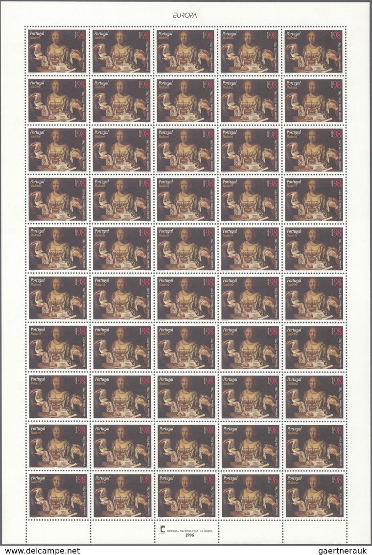 ** Portugal - Madeira: 1996, Europa, 12000 Copies Of This Issue In Sheets Of 50 Stamps Each. Michel 300 - Madère