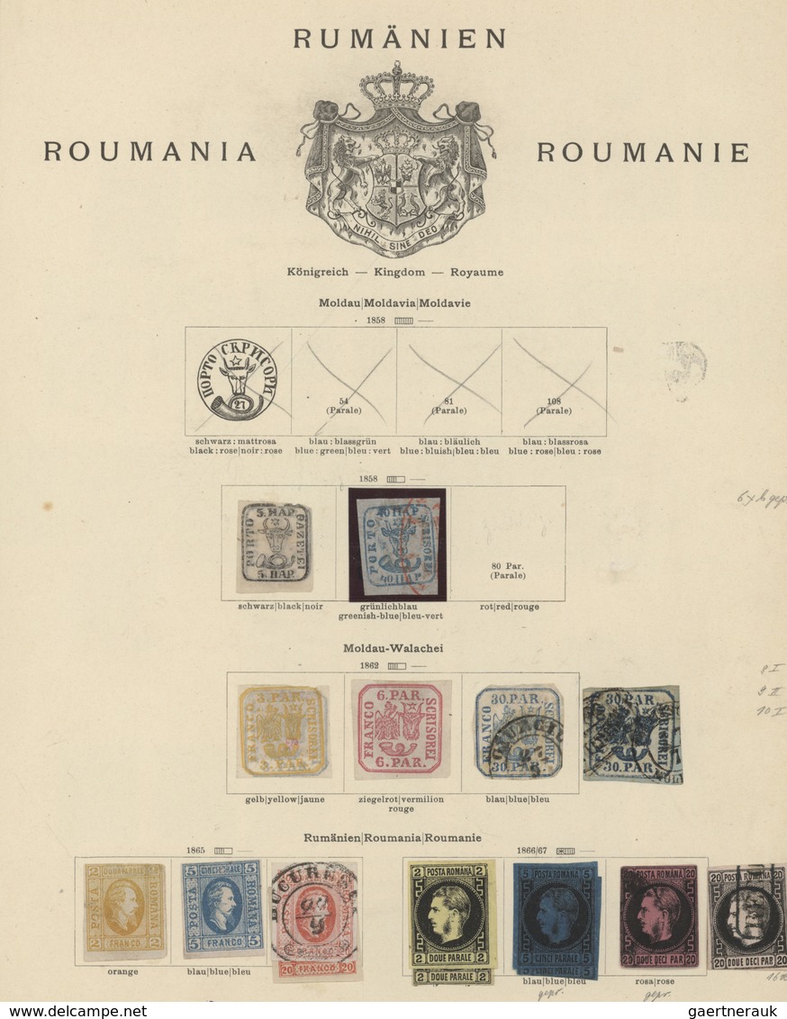O/* Rumänien: 1858/1941, Anfangs Meist Gestempelte, Ab Ca. 1926 Meist Ungebrauchte Sammlung Im Schaubeck - Lettres & Documents