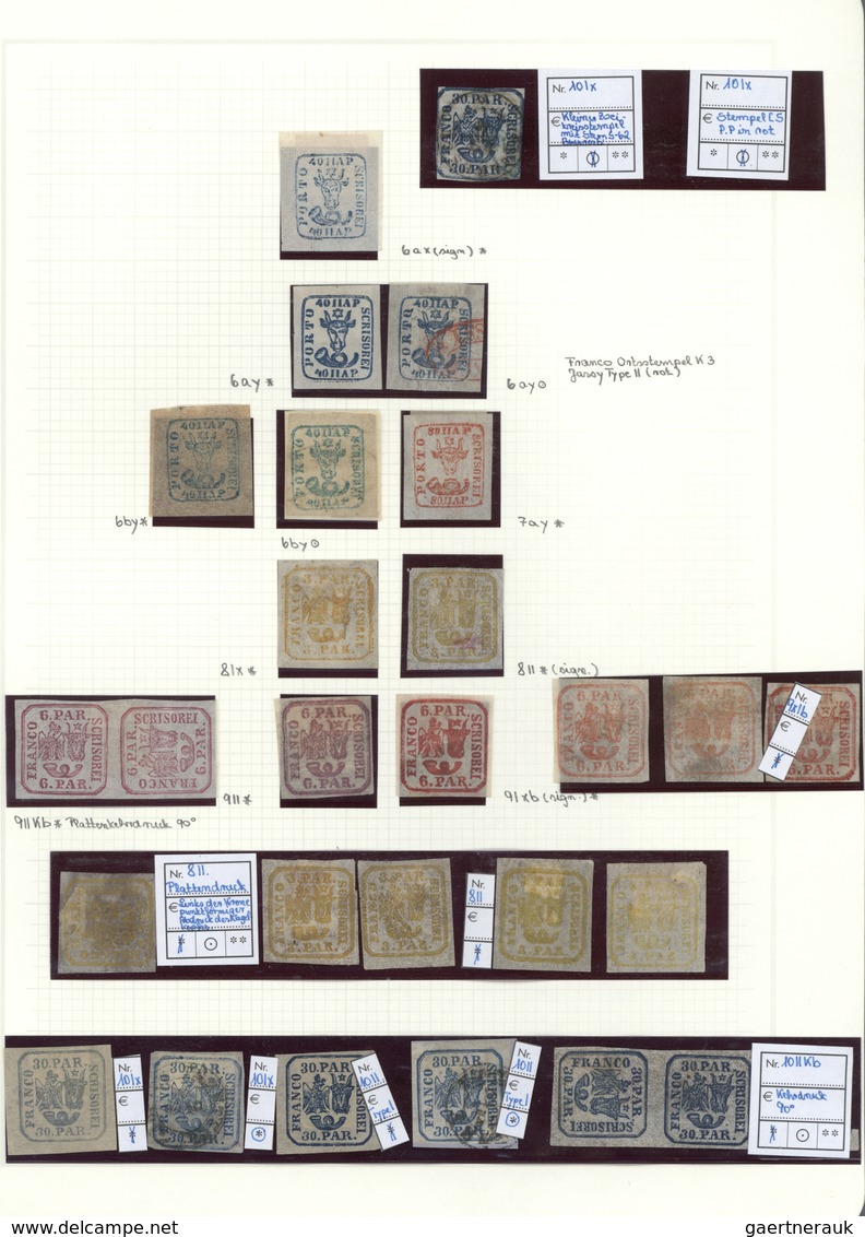 O/*/(*) Rumänien: 1858/1928, Deeply Specialised Mint And Used Collection In A Binder, Neatly Arranged On Nea - Lettres & Documents