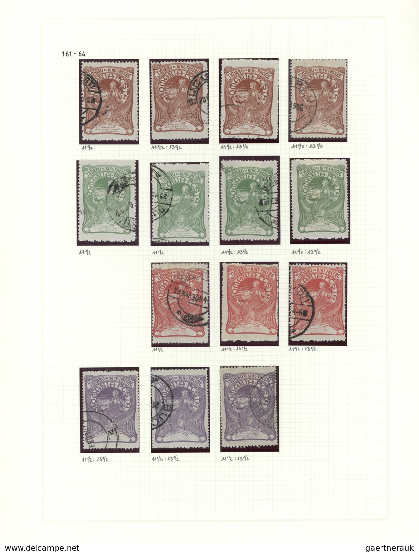 O/*/(*) Rumänien: 1858/1928, deeply specialised mint and used collection in a binder, neatly arranged on nea