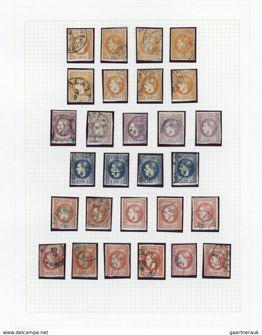 O/*/(*) Rumänien: 1858/1872, Used And Mint Collection Of 124 Classic Stamps, Slightly Varied Condition, Neat - Brieven En Documenten