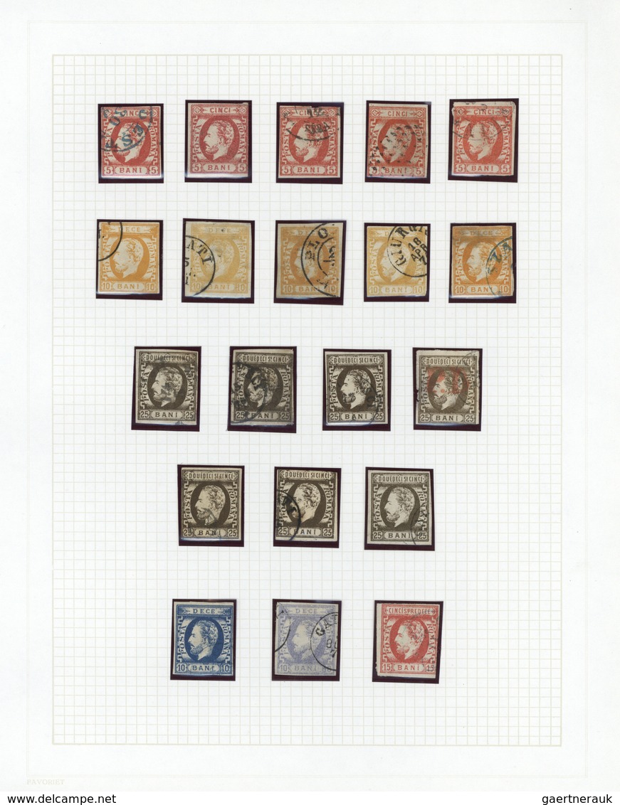 O/*/(*) Rumänien: 1858/1872, Used And Mint Collection Of 124 Classic Stamps, Slightly Varied Condition, Neat - Brieven En Documenten