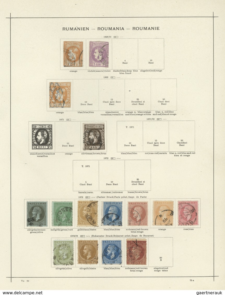 O/* Rumänien: 1862/1972, Used And Mint Collection On Album Pages, Showing Especially Quite Nice Sections - Brieven En Documenten