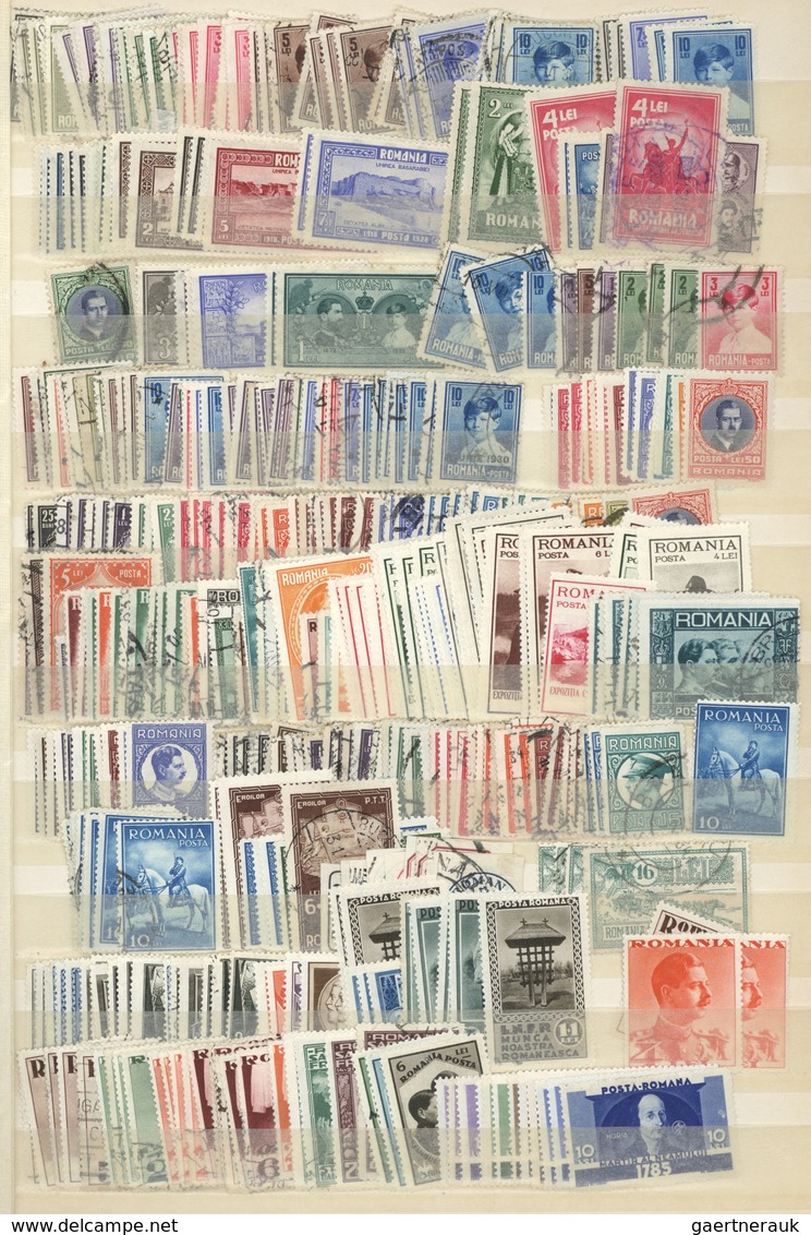 O/**/* Rumänien: 1872/1960 (ca.), Comprehensive Mint And Used Accumulation On Stocksheets, Stuffed Very Den - Brieven En Documenten