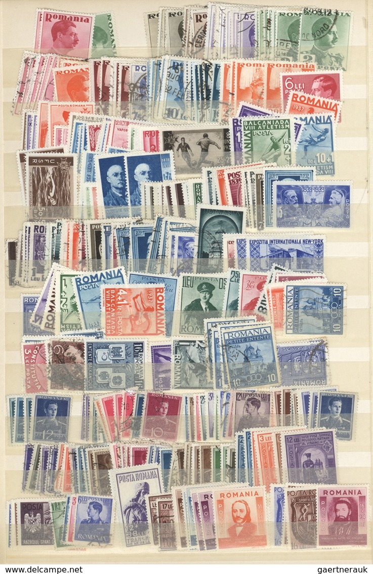 O/**/* Rumänien: 1872/1960 (ca.), Comprehensive Mint And Used Accumulation On Stocksheets, Stuffed Very Den - Lettres & Documents