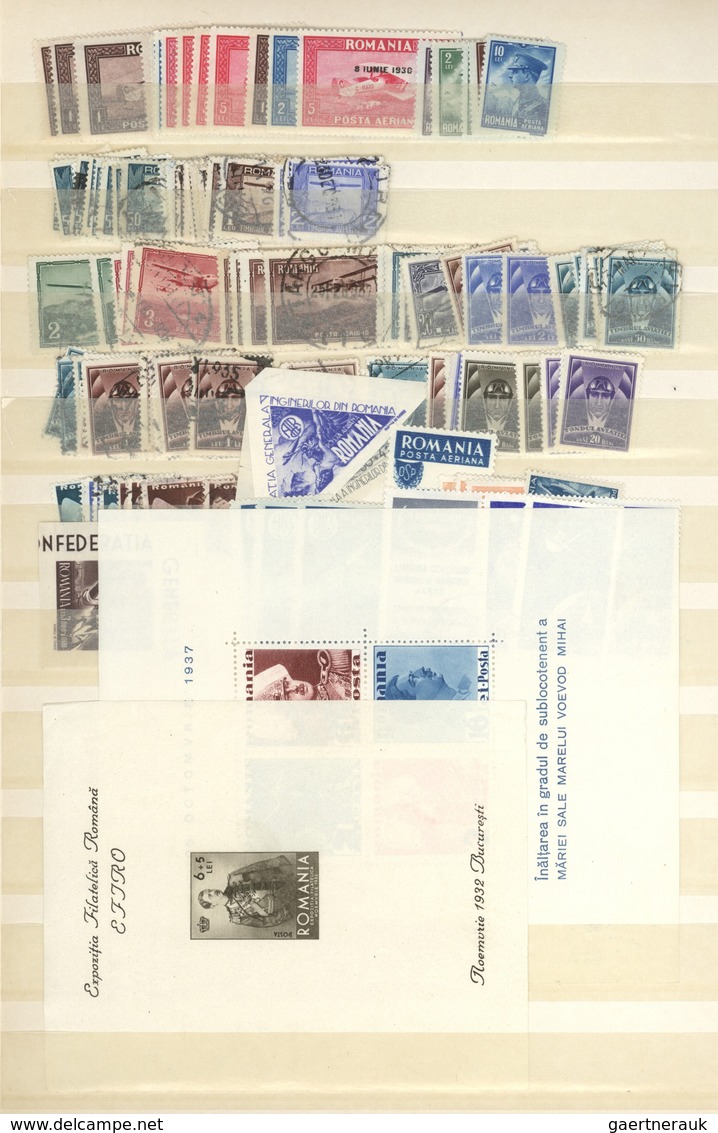 O/**/* Rumänien: 1872/1960 (ca.), comprehensive mint and used accumulation on stocksheets, stuffed very den