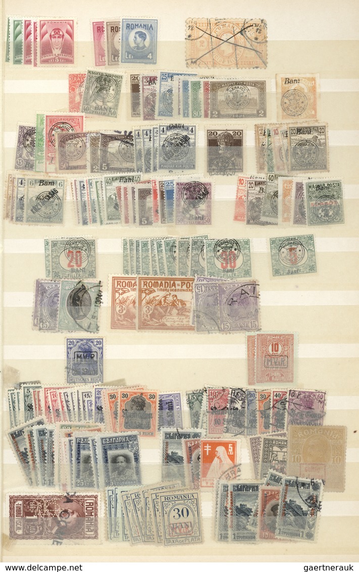 O/**/* Rumänien: 1872/1960 (ca.), comprehensive mint and used accumulation on stocksheets, stuffed very den