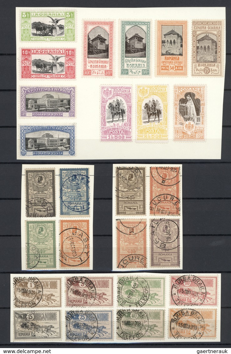 */O Rumänien: 1872/1907, Mint And Used Accumulation On Stocksheets, Showing Especially A Good Section Co - Lettres & Documents