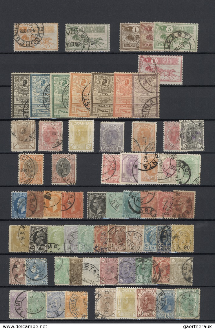 */O Rumänien: 1872/1907, Mint And Used Accumulation On Stocksheets, Showing Especially A Good Section Co - Lettres & Documents