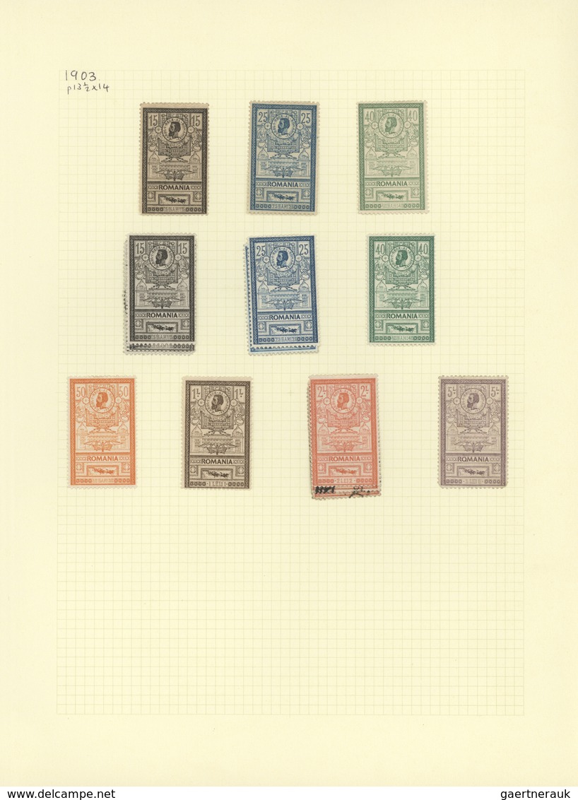 O/* Rumänien: 1880/1919, Used And Mint Collection Of The Semi-classic Issues, Neatly Arranged On Apprx. - Lettres & Documents