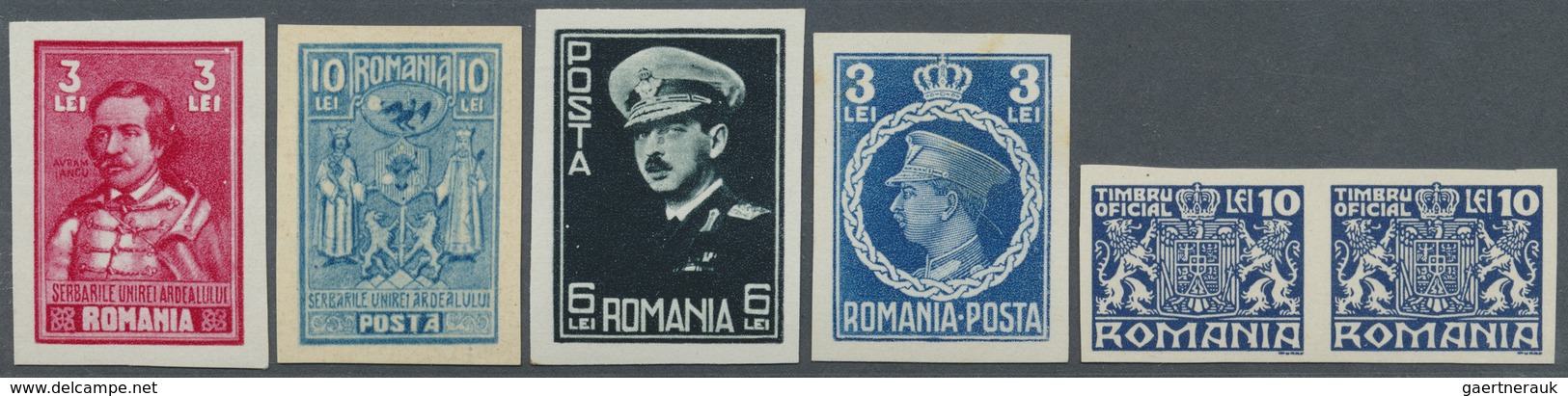 */(*)/** Rumänien: 1920/1932, EXTRAORDINARY COLLECTION OF Apprx. 500 PROOFS/ESSAYS, Referring To The Differen - Lettres & Documents