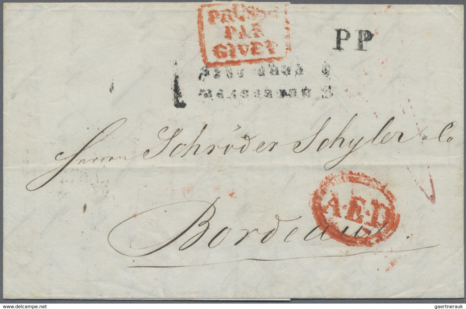 Br Russland: 1850-1900, Nice Group Of Most Stampless Covers, Many German Transit Marks "Aus Russland" I - Neufs