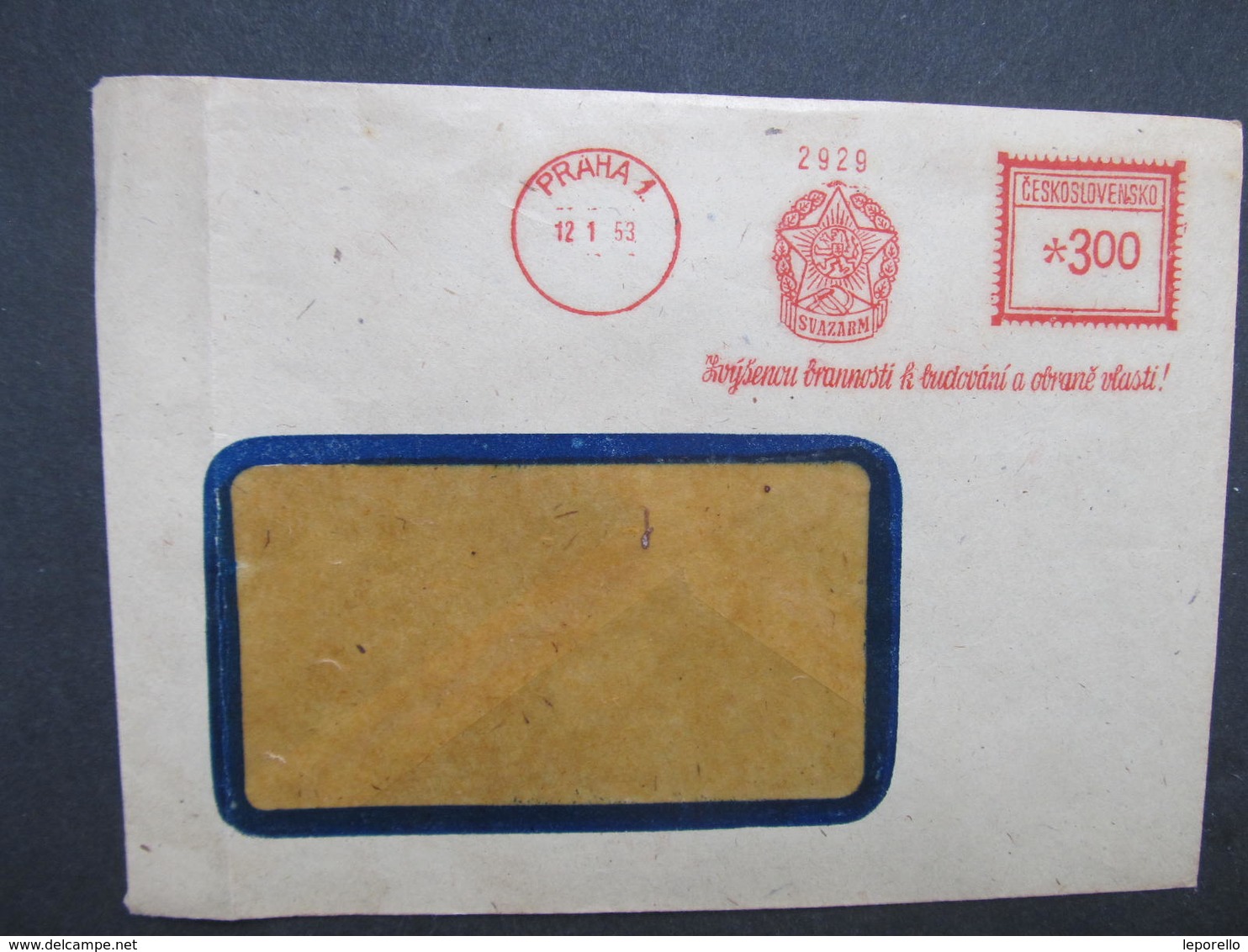 BRIEF Praha 1 Svazarm 1953 Frankotype Freistempel Postfreistempel /// N2841 - Briefe U. Dokumente