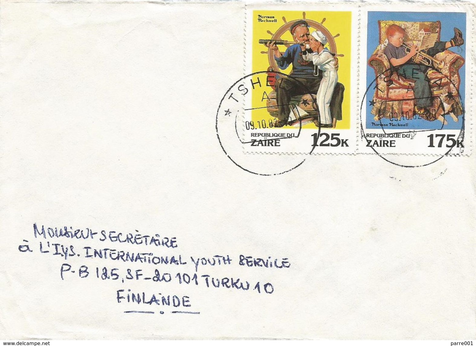 Zaire DRC Congo 1982 Tshelad Norman Rockwell 125k 175k Cover - Gebruikt