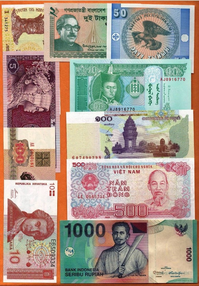 10 PCS UNC Different World Banknotes 10 Countries Set # 3 - Vrac - Billets