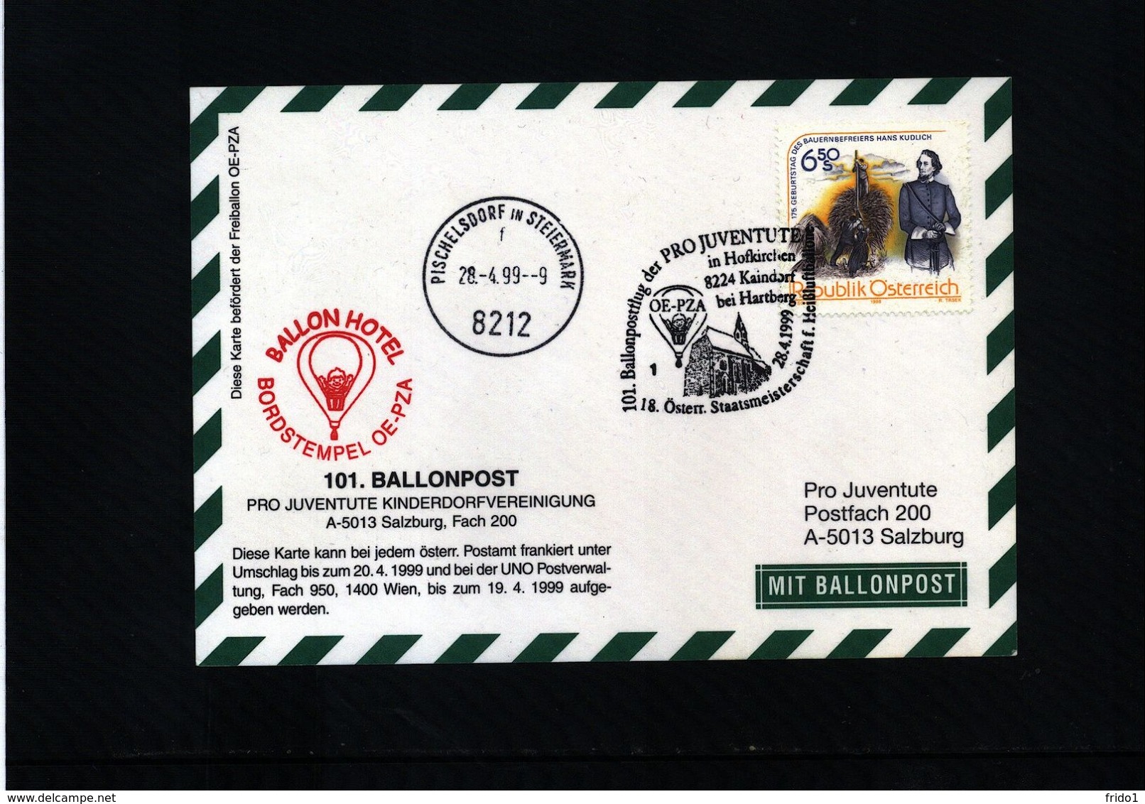 Austria / Oesterreich 1999 Ballonpost Interesting Card - Balloon Covers