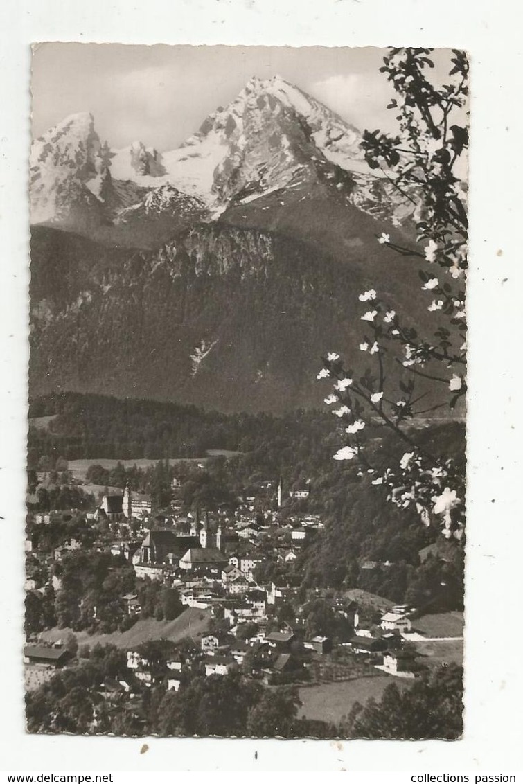 Cp , Allemagne , Bavière , BERCHTESGADEN , Mit Blick Zum WATZMANN ,  Vierge ,  Ed. Schoning - Berchtesgaden