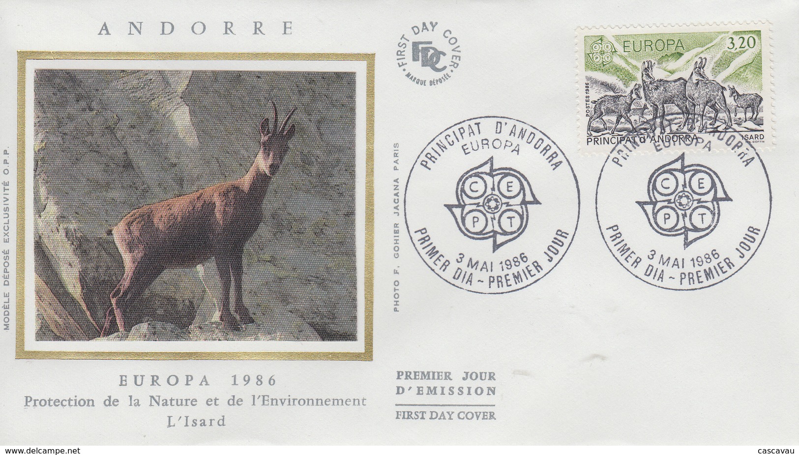 Enveloppe  FDC  1er  Jour  ANDORRE   ANDORRA   Isard   EUROPA    1986 - 1986