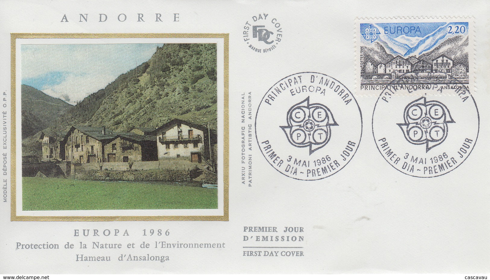 Enveloppe  FDC  1er  Jour  ANDORRE   ANDORRA   EUROPA    1986 - 1986