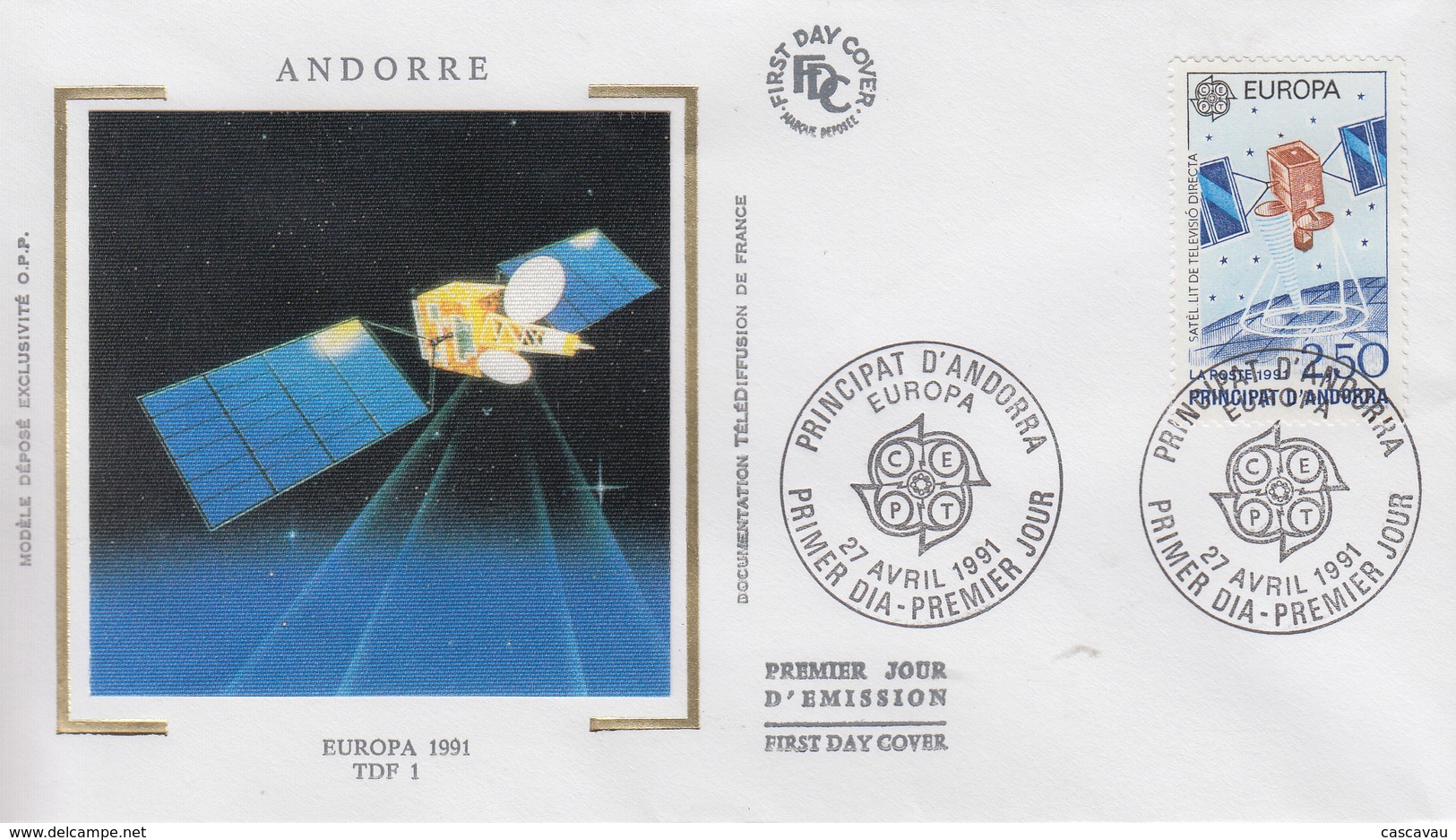 Enveloppe  1er  Jour   ANDORRE  ANDORRA   EUROPA    1991 - FDC