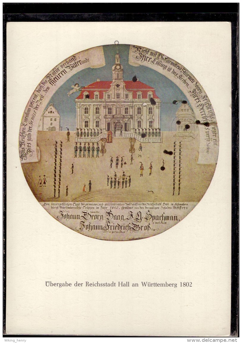Schwäbisch Hall - Schützenscheibe Übergabe Der Reichsstadt Hall An Württemberg 1802 - Schwäbisch Hall