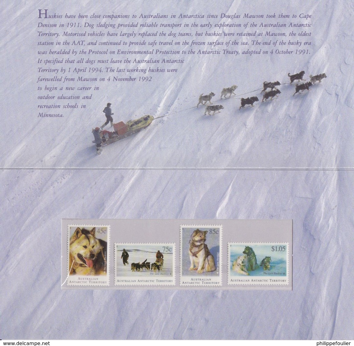 AAT   1994  The Last Huskies - Post Office Pack MInt Neufs - Unused Stamps