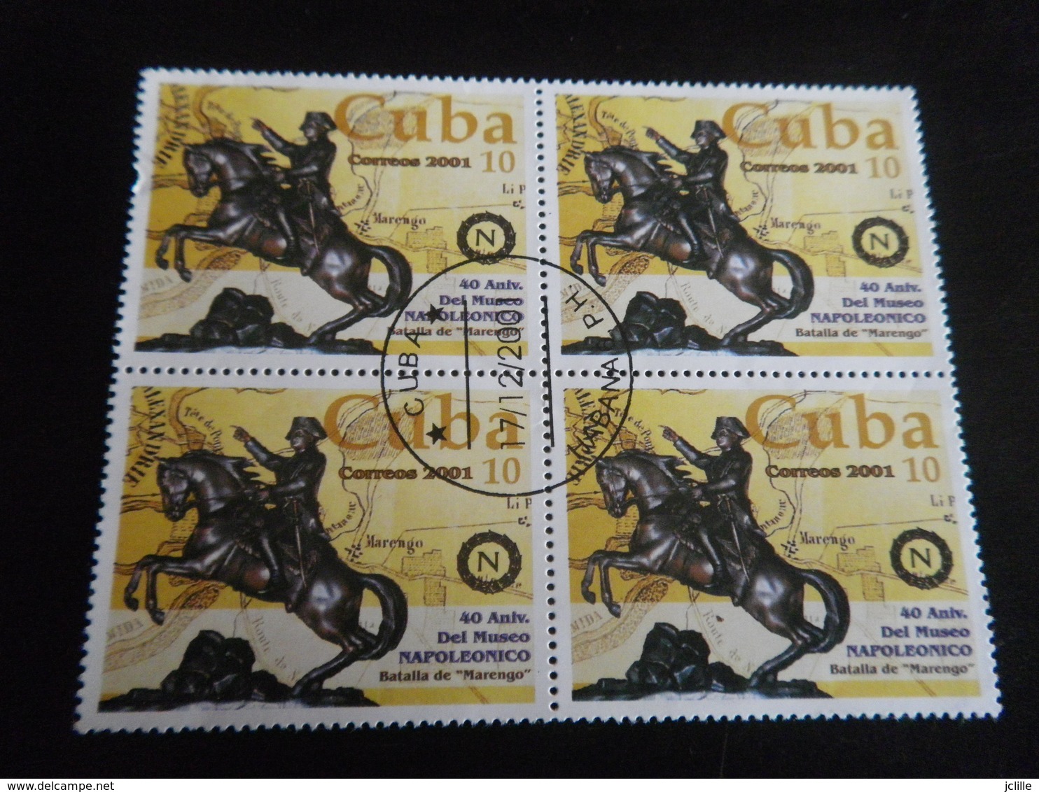 Timbre CUBA 2001 - Bloc De 4 - NAPOLEON - Used Stamps