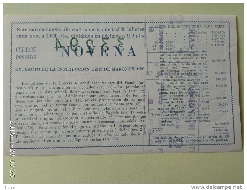 Lotteria Nazionale Spagnola  1961 - Altri & Non Classificati