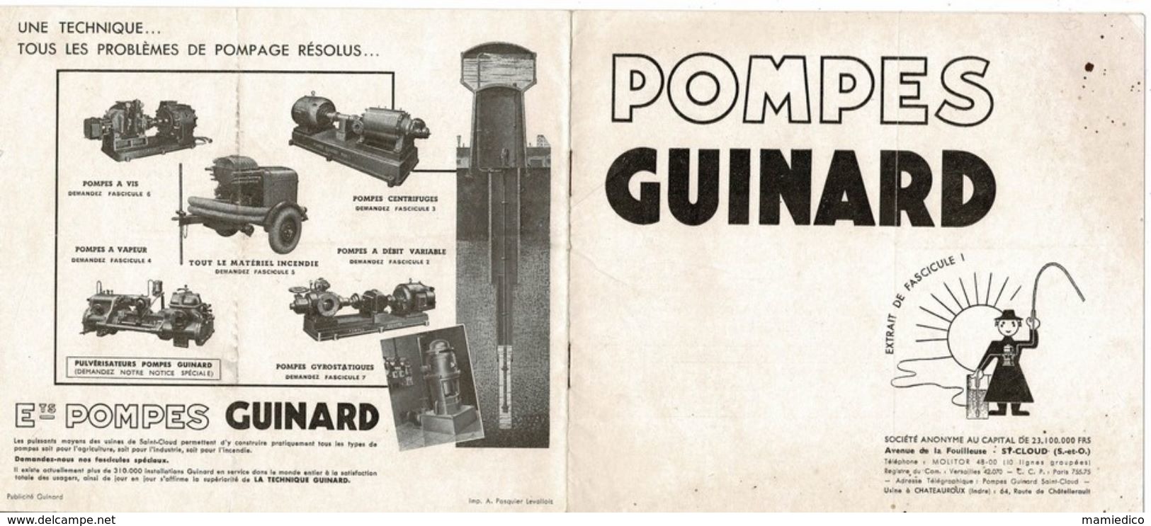 POMPIERS Et Autres Métiers Catalogue Des Pompes GUINARD - Firemen