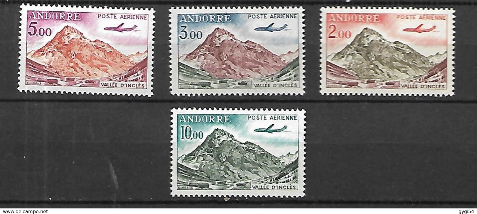 Andorre Français 1951 Poste Aérienne  Cat Yt N° 5 à 8     N**  MNH - Unused Stamps