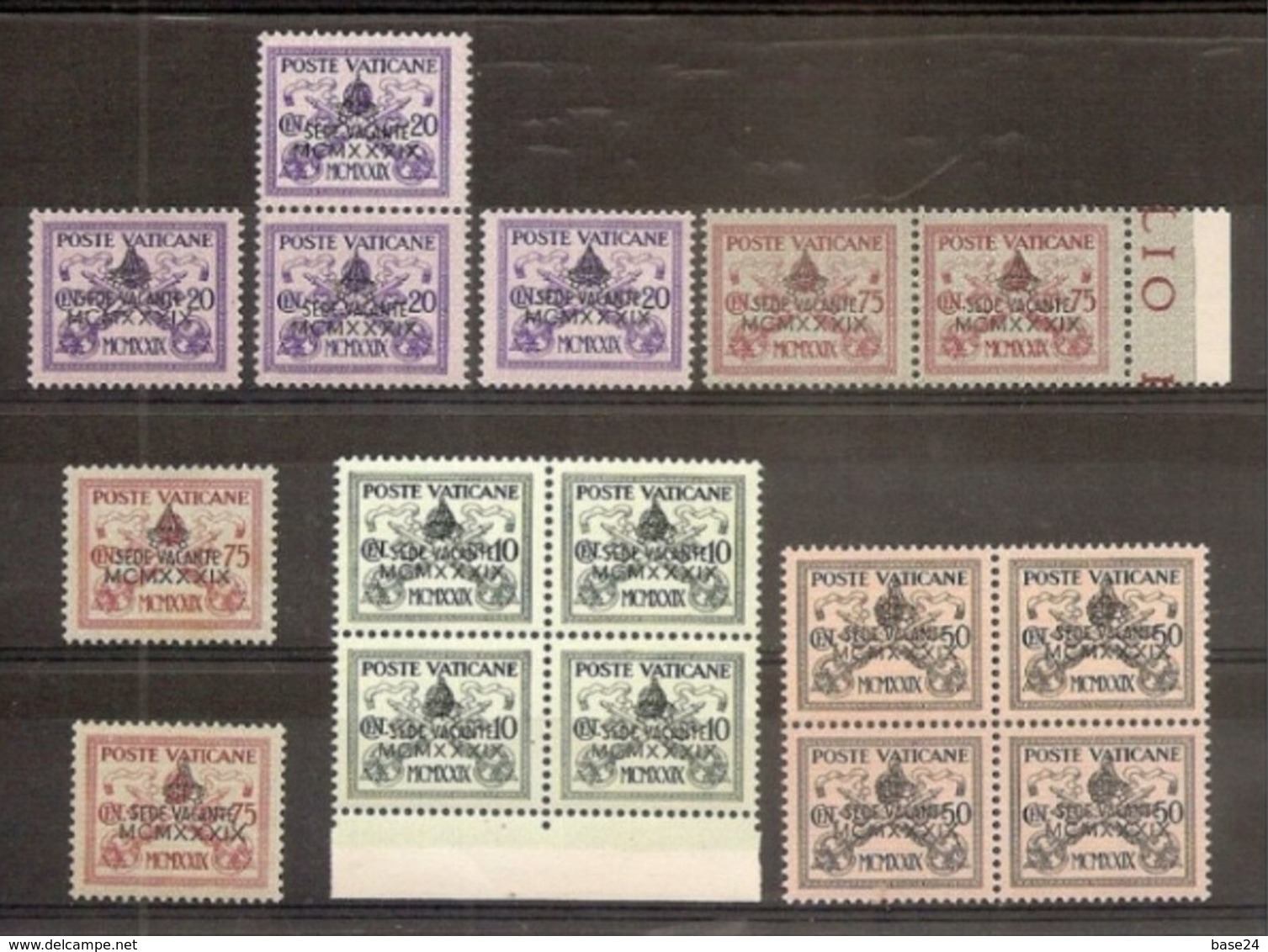 1939 Vaticano Vatican SEDE VACANTE  VACANCY 16v. MNH**: 10c, 20c, 50c, 75c (x4) - Neufs