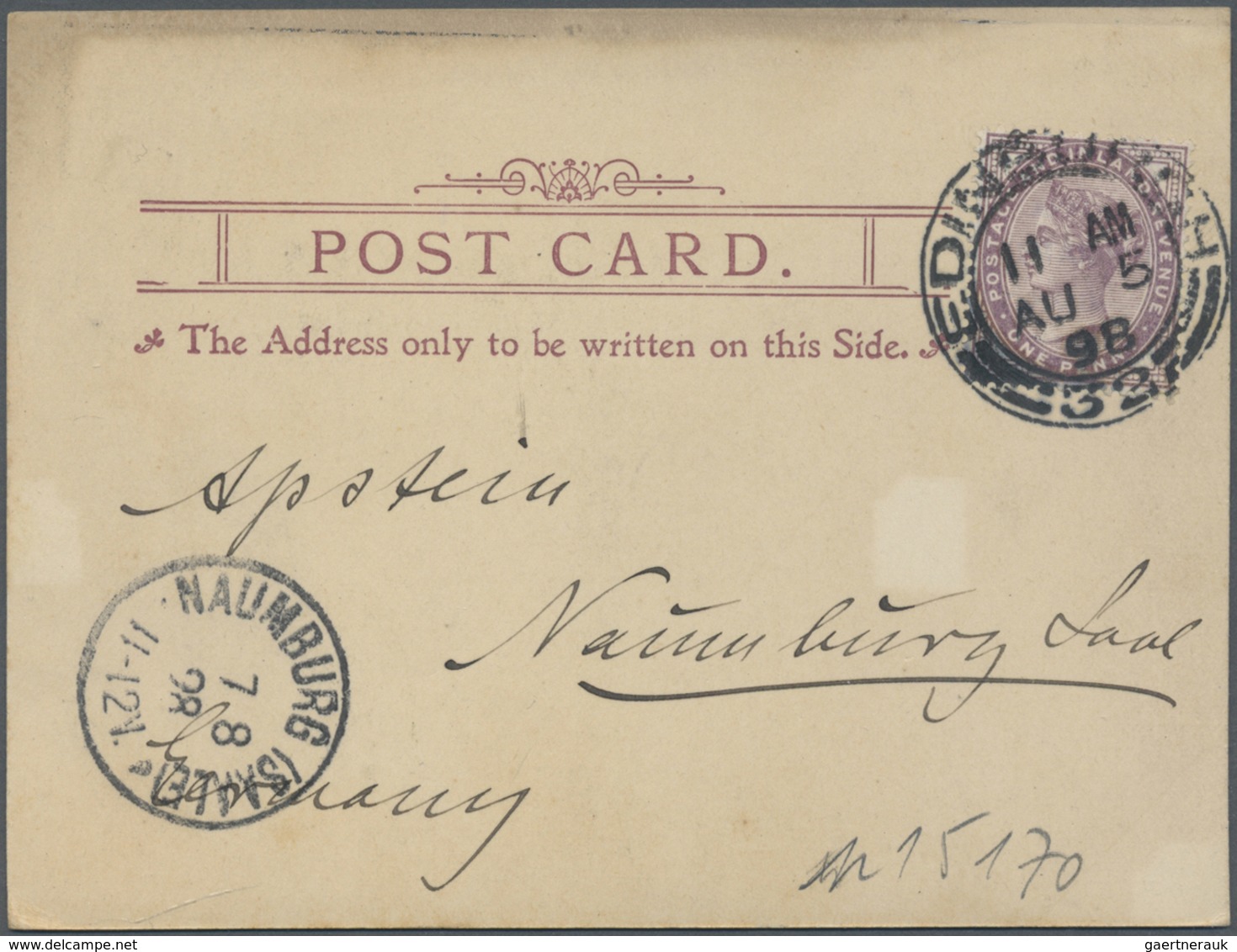 Br Thematik: Antarktis / Antarctic: 1898: German Valdivia Deap-Sea-Expedition. Post Card From Edinburgh - Other & Unclassified