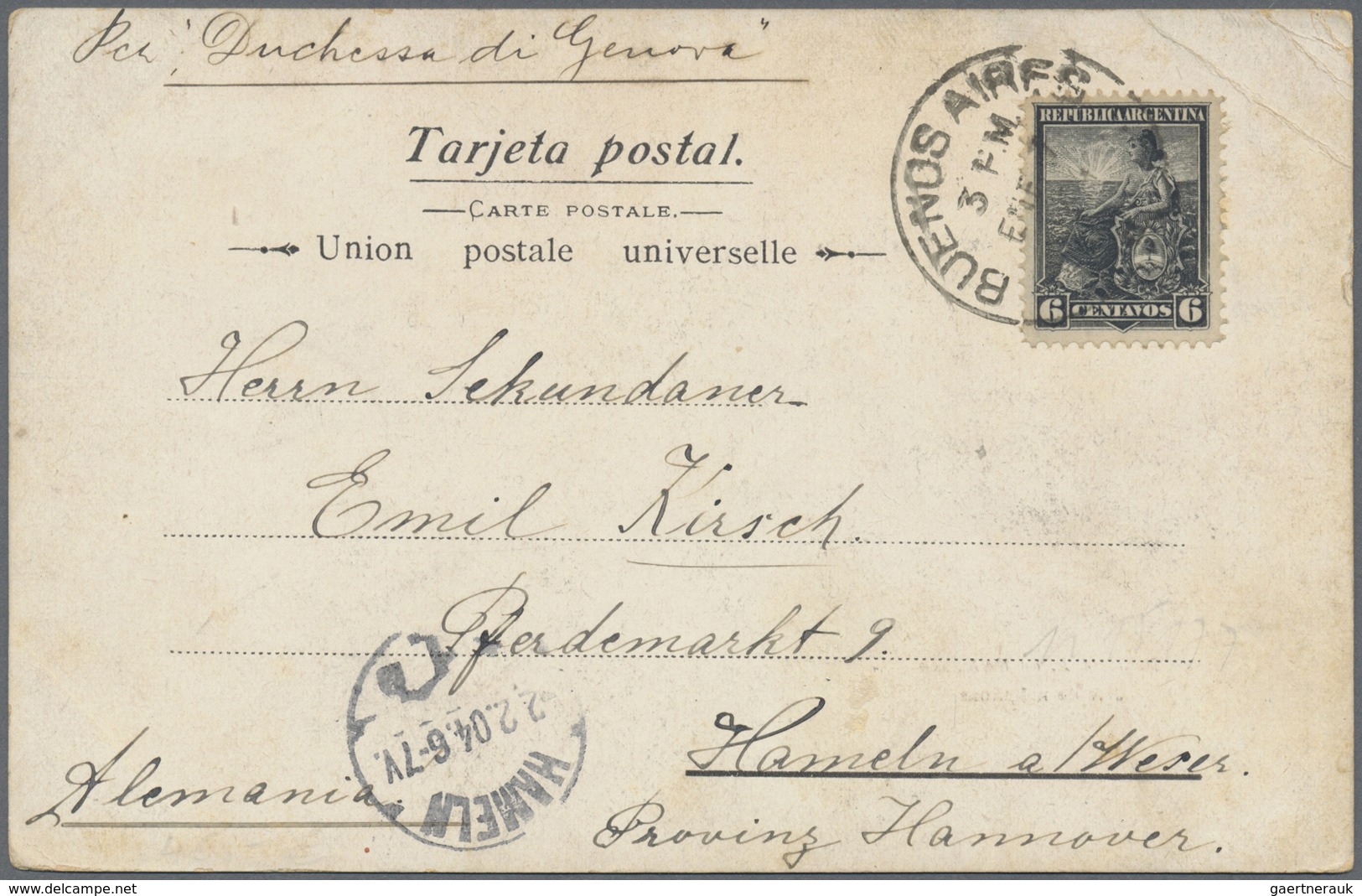 Br Thematik: Antarktis / Antarctic:  1904: Antarktisexpedition Argentinien Ansichtskarte (kleiner Eckbu - Andere & Zonder Classificatie