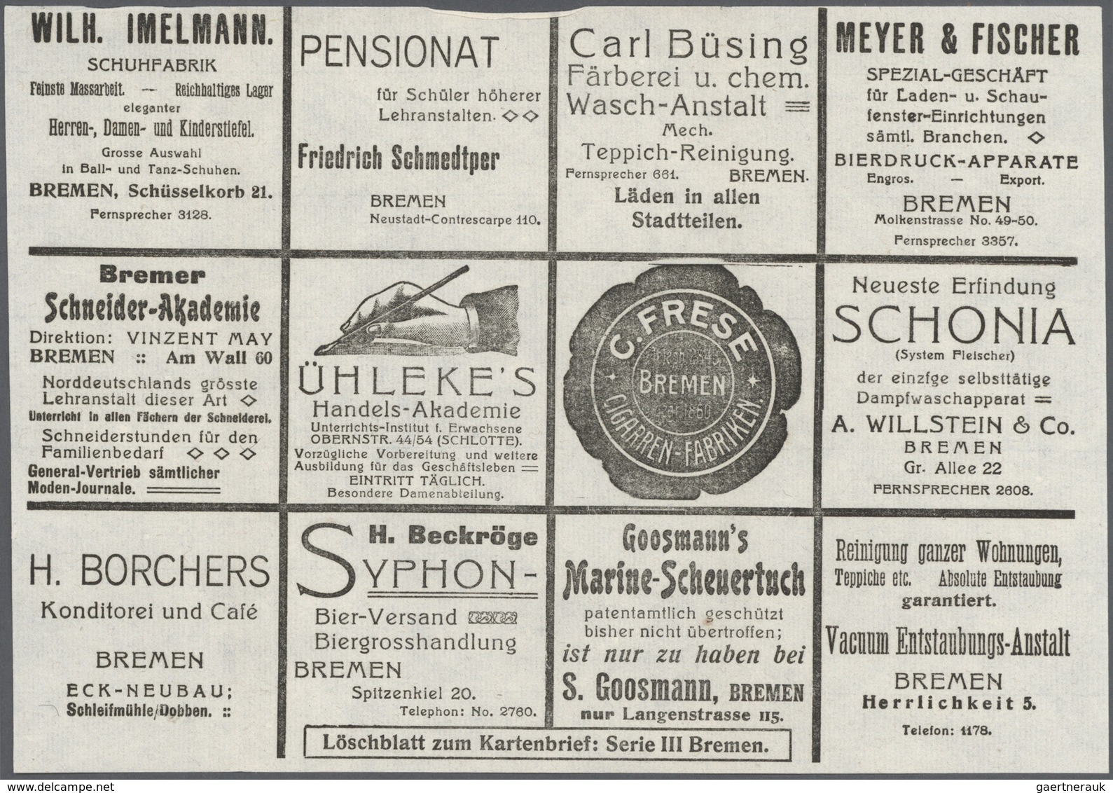 GA Thematik: Anzeigenganzsachen / Advertising Postal Stationery: 1905, German Empire. Advertising Lette - Unclassified