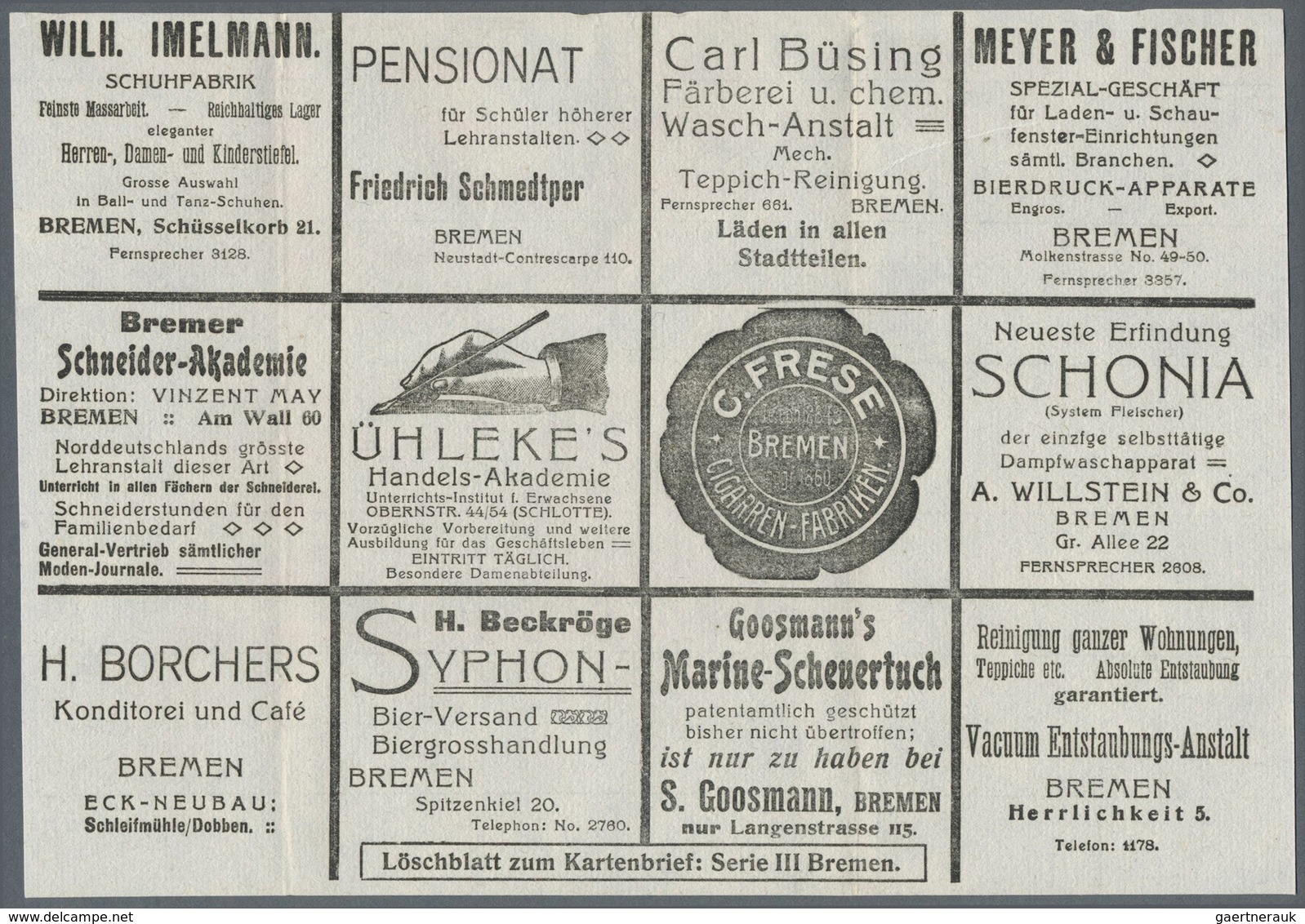 GA Thematik: Anzeigenganzsachen / Advertising Postal Stationery: 1905, German Empire. Advertising Lette - Non Classés