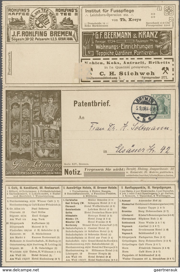 GA Thematik: Anzeigenganzsachen / Advertising Postal Stationery: 1908, German Empire. Advertising Lette - Non Classés