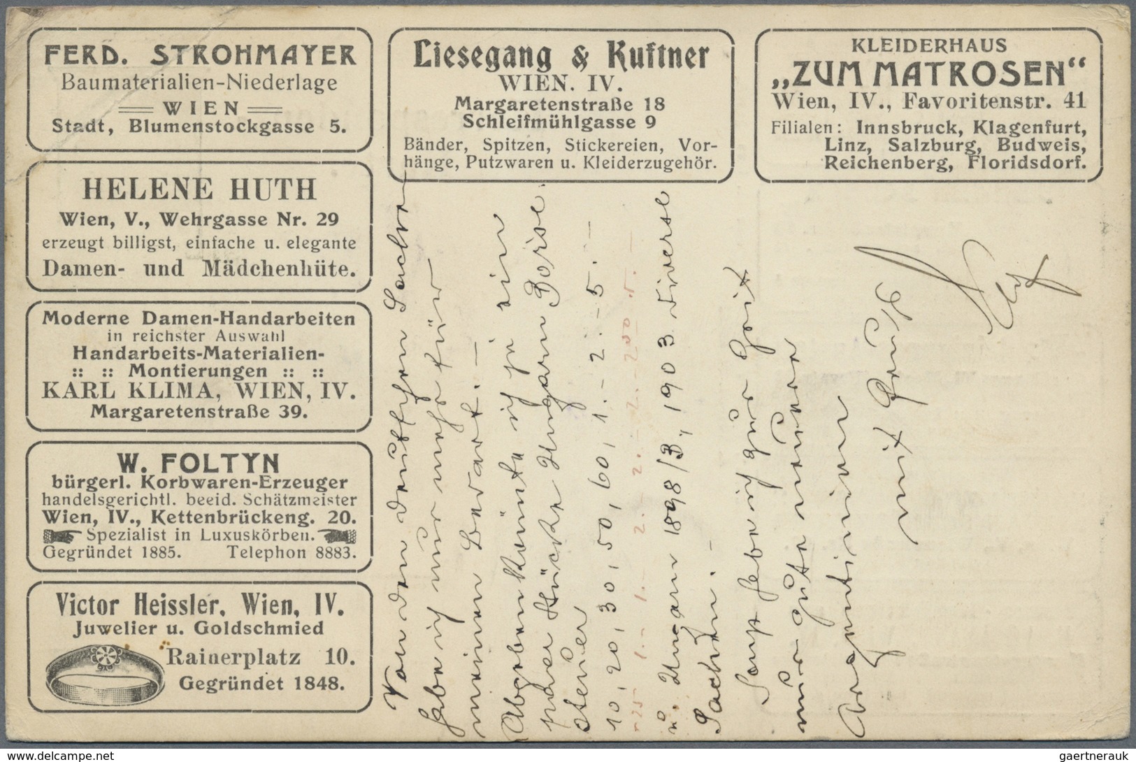 GA Thematik: Anzeigenganzsachen / Advertising Postal Stationery: 1909, Austria. Advertising Postcard 5h - Ohne Zuordnung