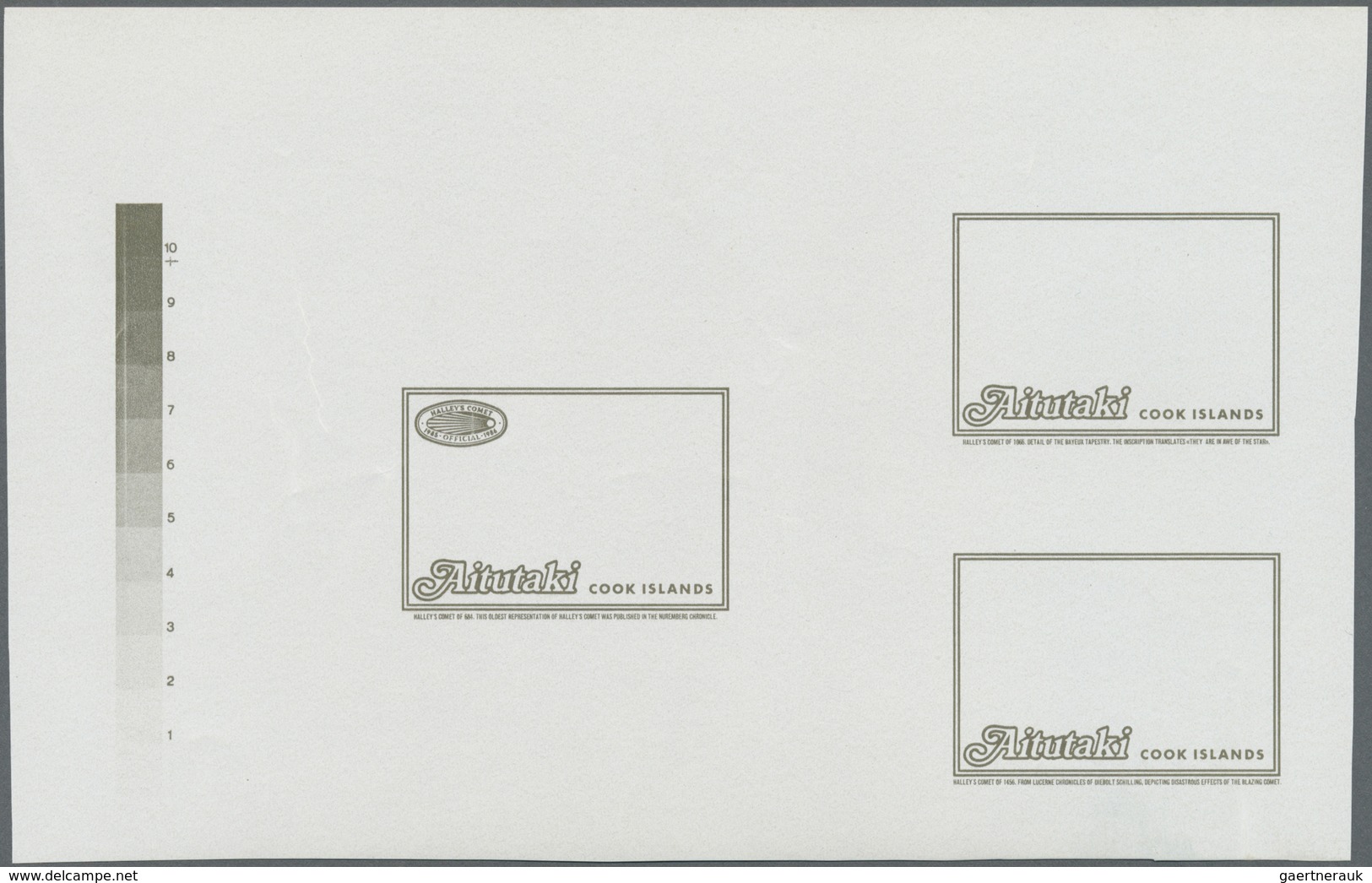 ** Thematik: Astronomie / Astronomy: 1986, AITUTAKI: Halley's Comet Complete Set Of Three In Seven Diff - Astronomie