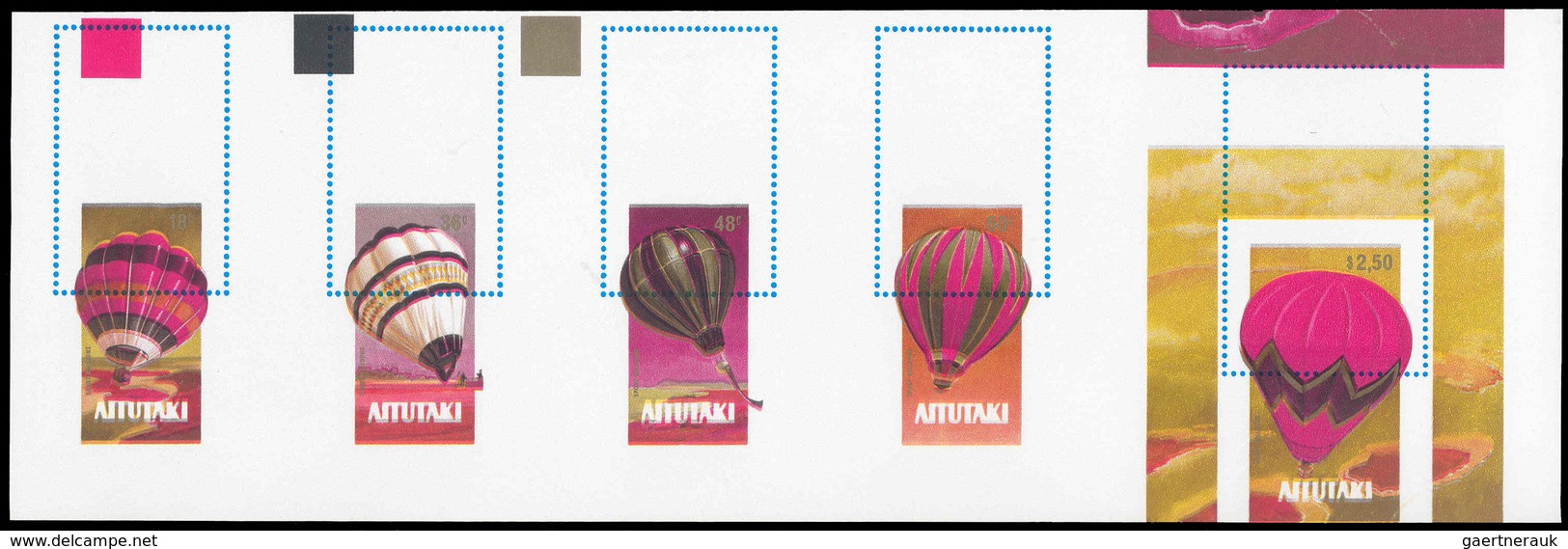 ** Thematik: Ballon-Luftfahrt / Balloon-aviation: 1983, Aitutaki: 200th ANNIVERSARY OF BALLOONING, Hot- - Arbres