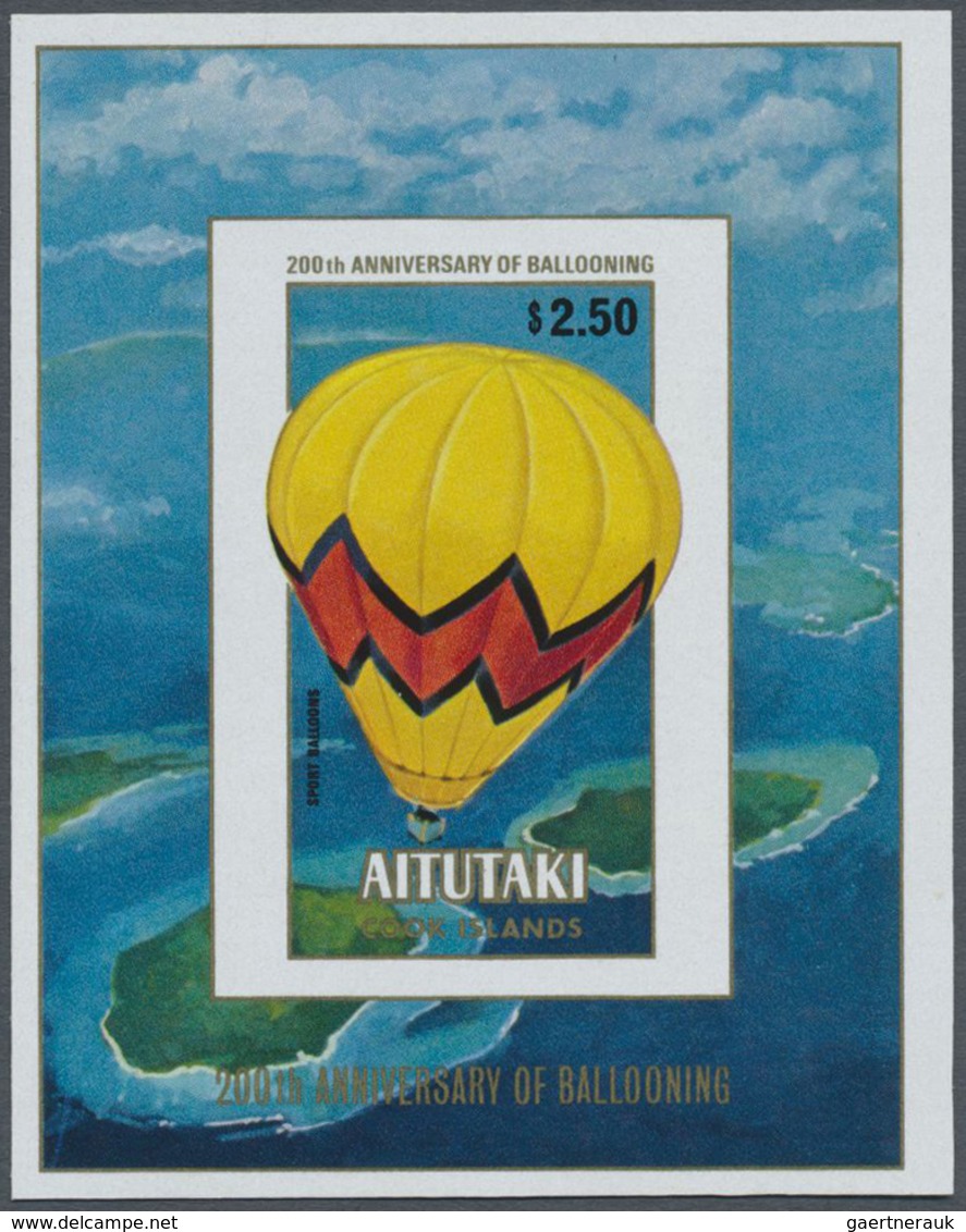 ** Thematik: Ballon-Luftfahrt / Balloon-aviation: 1983, AITUTAKI: Bicentenary Of Aviation $2.50 Miniatu - Trees