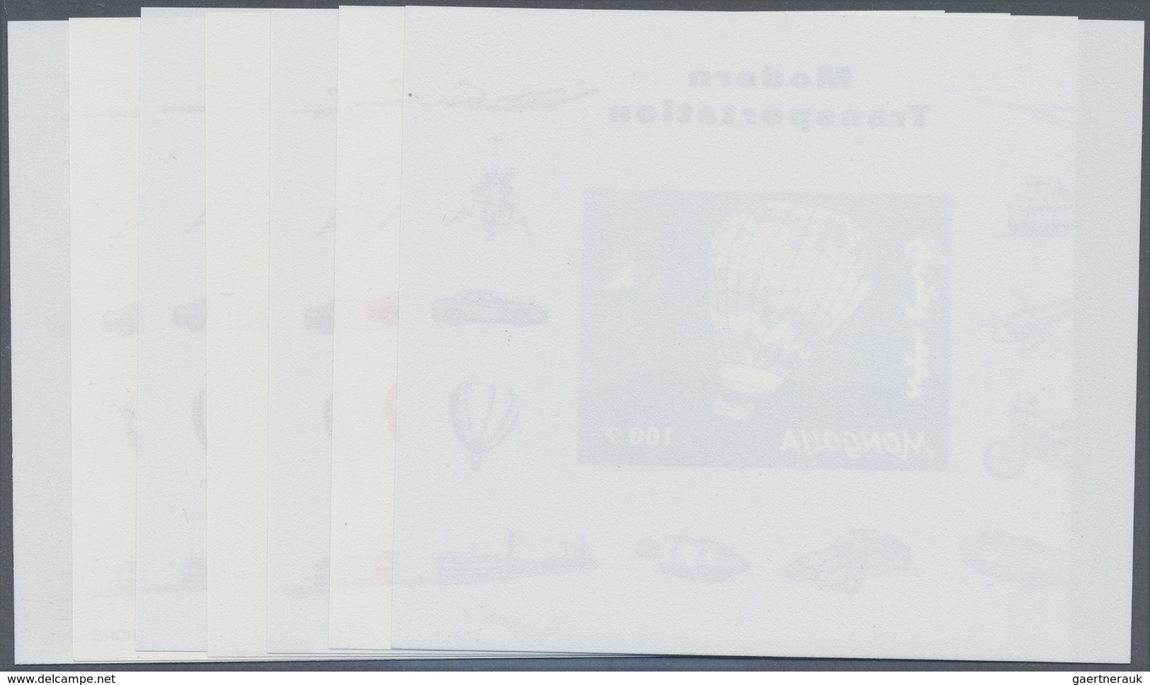 ** Thematik: Ballon-Luftfahrt / Balloon-aviation: 2001, MONGOLIA: Transportation BALLOON 100t. Special - Bomen
