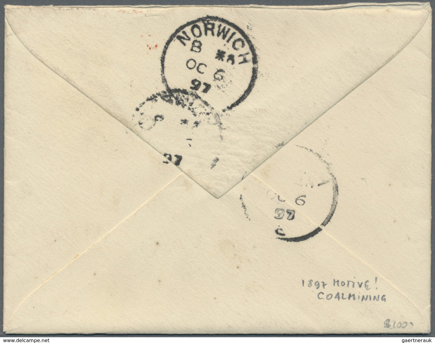 Br Thematik: Bergbau, Minen / Mining, Mines: 1897, Envelope From ST. JOHN Franked With 5 Cent Mining Mo - Fabrieken En Industrieën