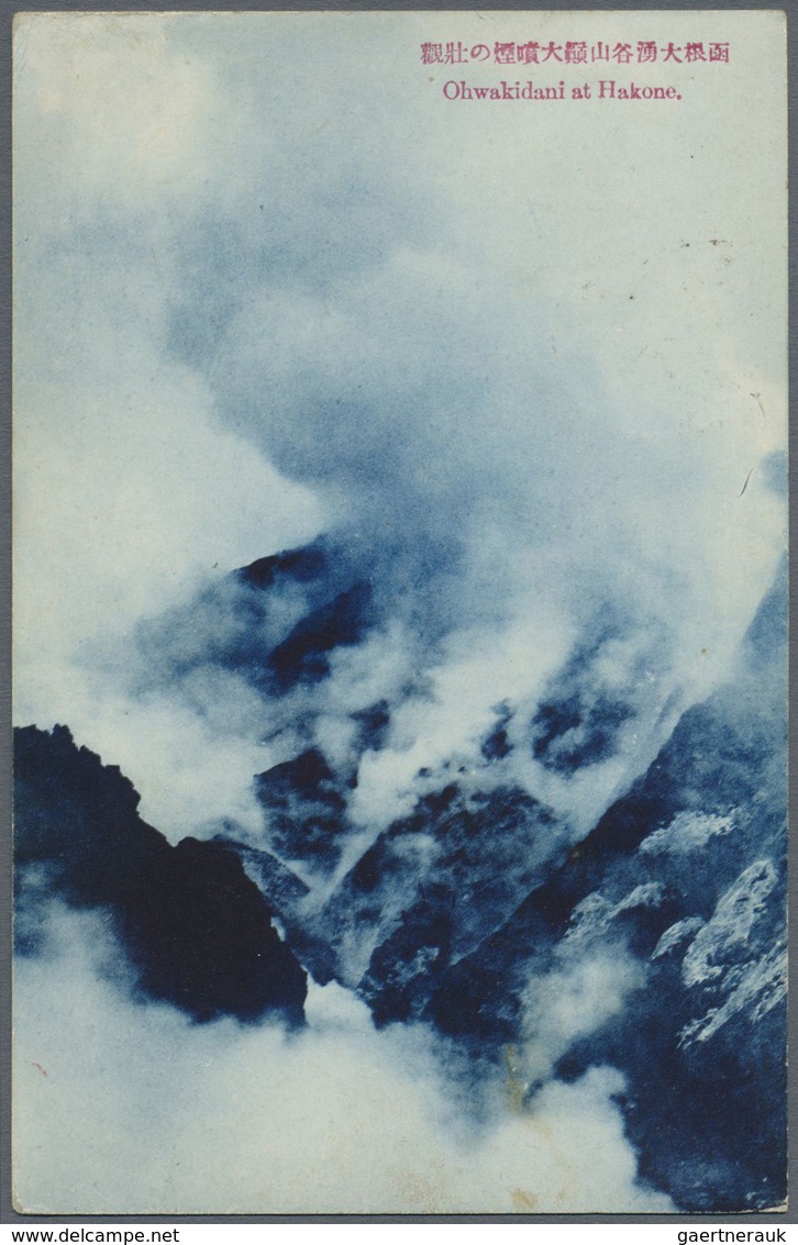 Br Thematik: Bergsteigen / Mountaineering: 1917, Picture Card Showing "Ohwakidani Near Hakone" With Blu - Klimmen