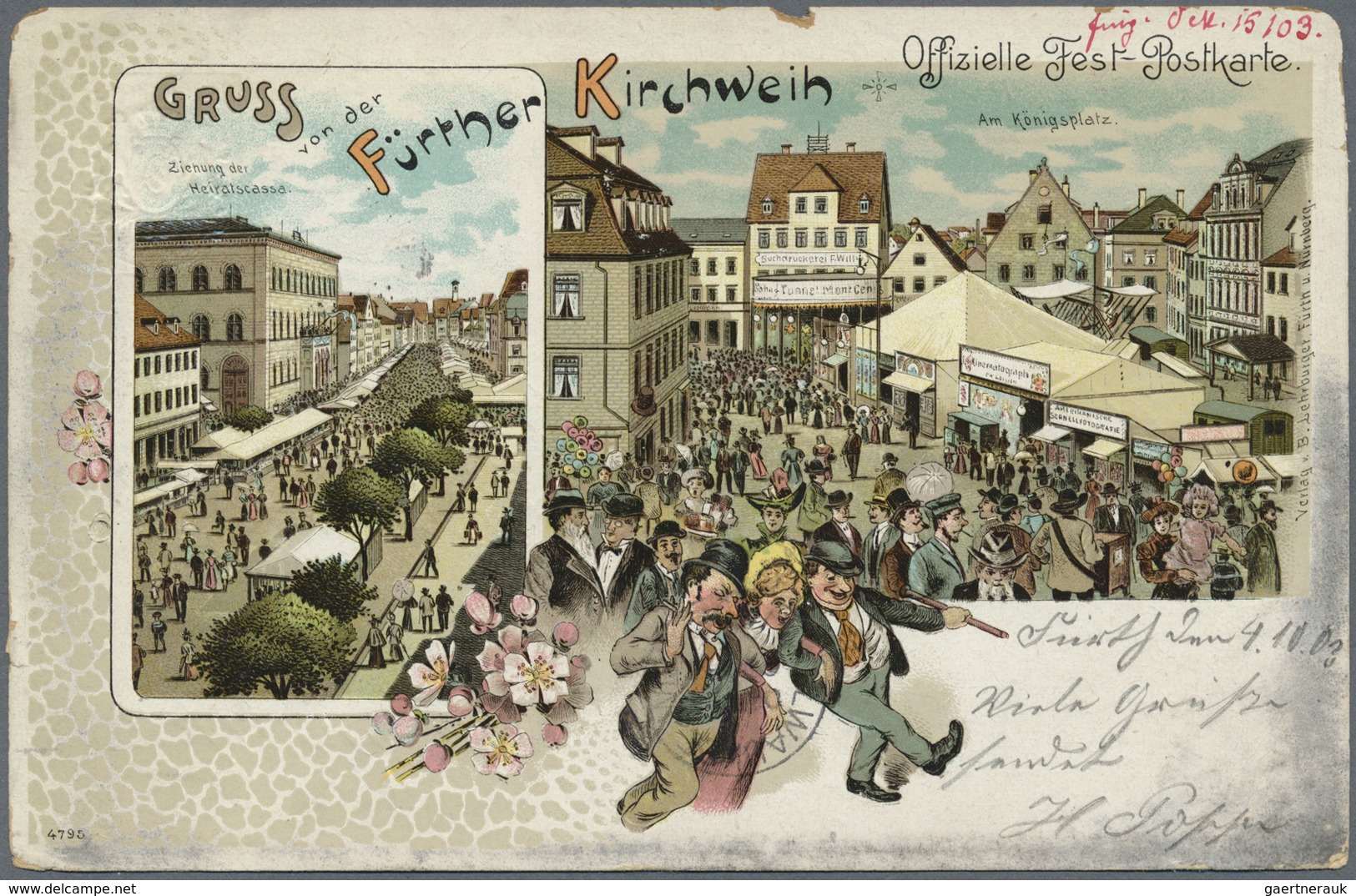 GA Thematik: Film-Kino / Film-cinema: 1903, Bavaria. Private Picture Postcard 5pf Arms Of Coat Showing - Film