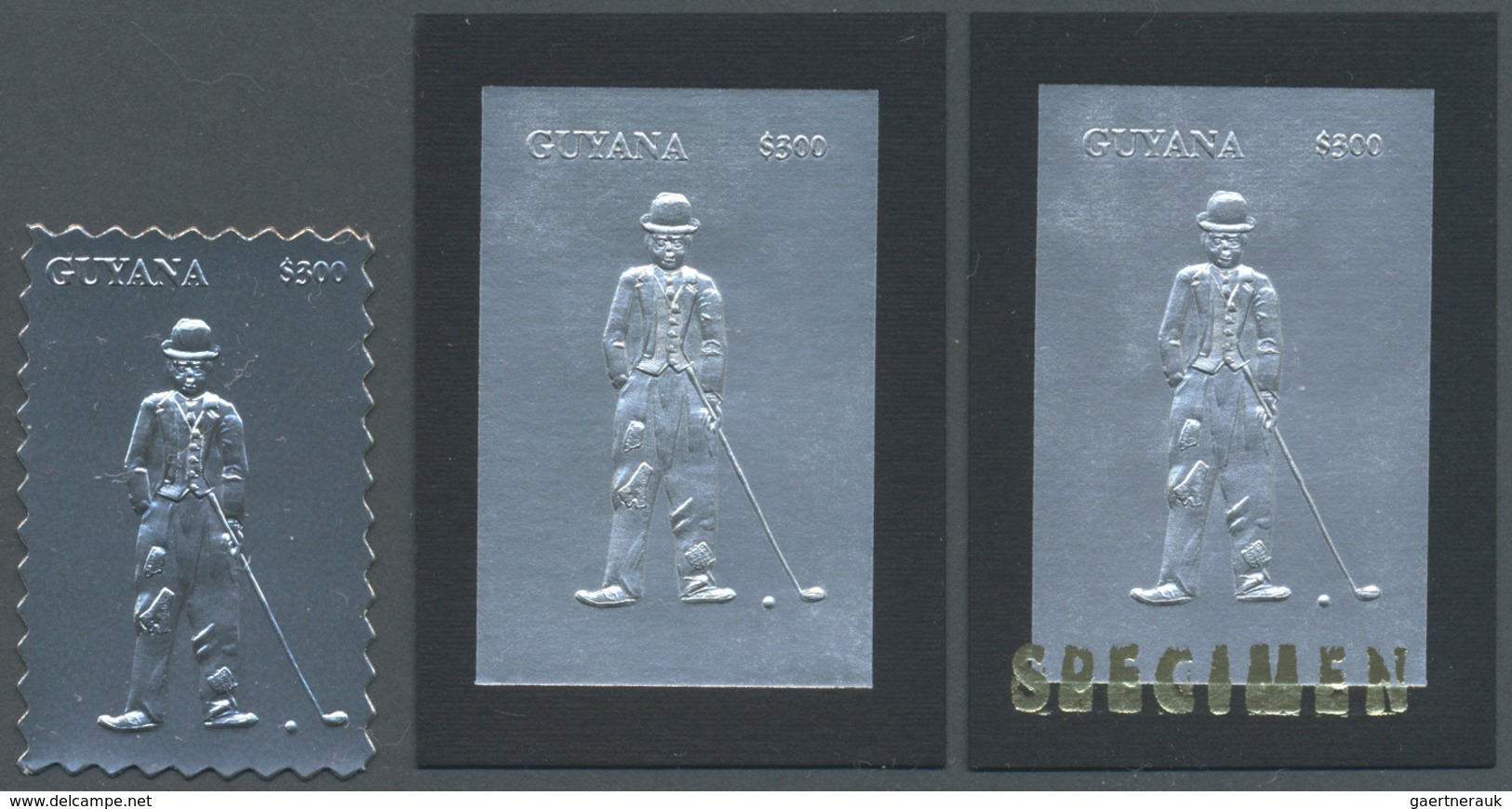 ** Thematik: Film-Kino / Film-cinema: 1994, 105th Birthday Of CHARLIE CHAPLIN With GOLD And SILVER Stam - Cinéma