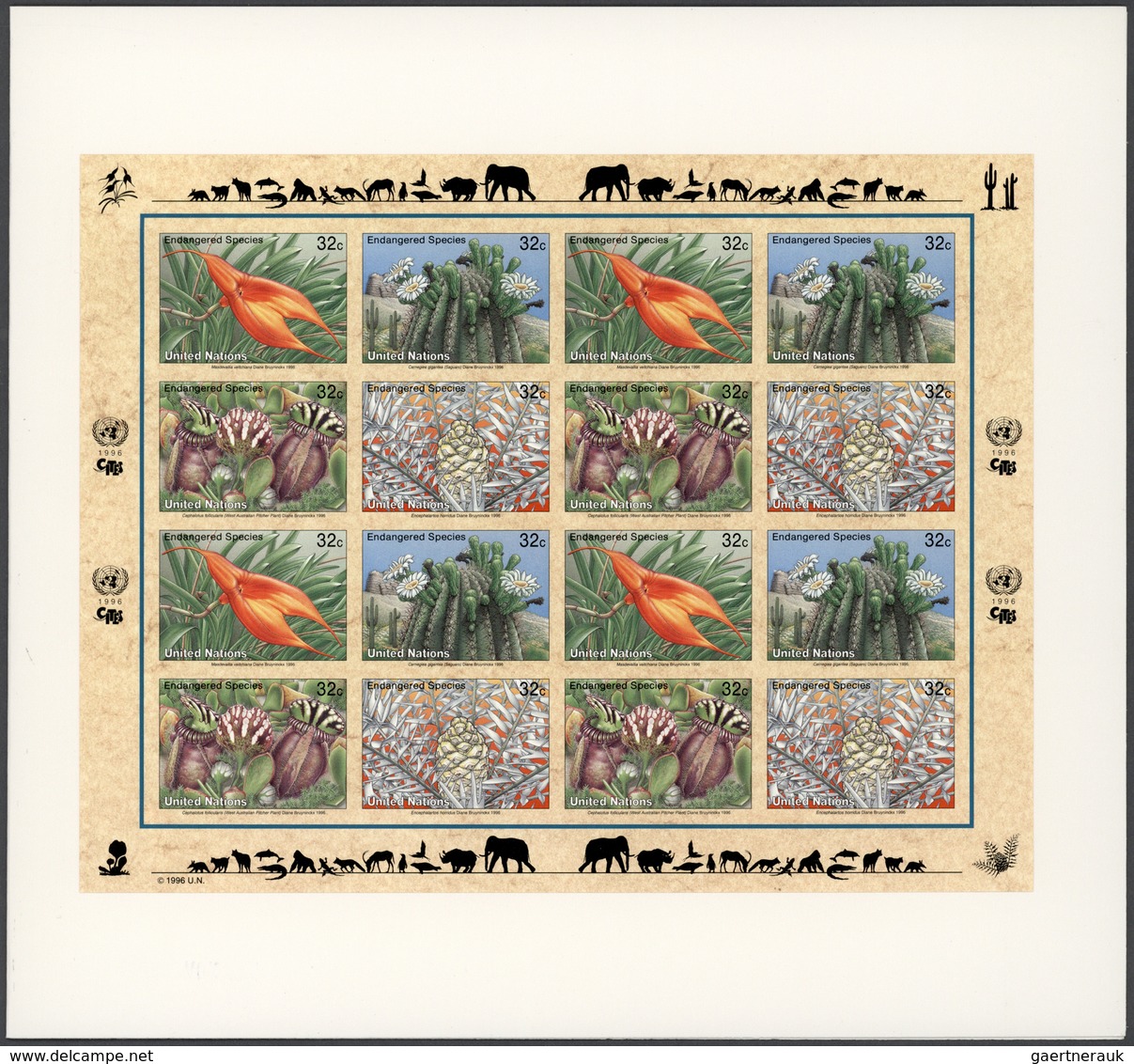 Thematik: Flora, Botanik / Flora, Botany, Bloom: 1996, UN New York. Imperforate Proof For The Miniat - Other & Unclassified